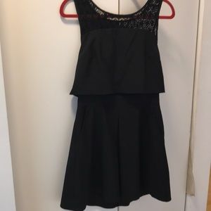 Beautiful short Black dress with overlay